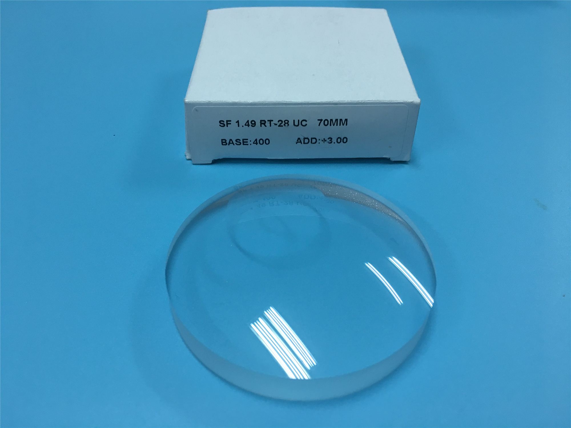 SF CR39 1.499 Uncoated Round Top Semi Finished Lens Blanks In Bifocal