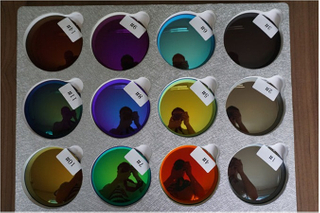 Mirror 1.499 Revo Sunglass Lenses , 70MM Dia Sunglasses Color Tinted Lenses