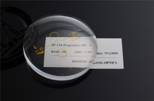 Optical Semi Finished Lens Blanks Middle Index 1.56 Hard Coating Multifocal Vision