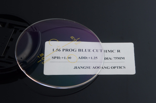  1.56 progressive multifocal blue cut HMC AR optical lenses ophthalmic lenses