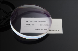 Glasses Semi Finished Lens Blanks 1.61 Index MR-8 Monomer UV400 Protection