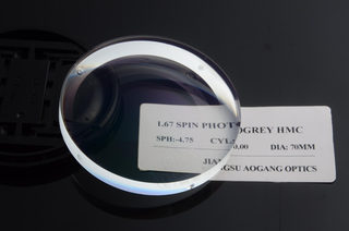 UV Reflective Coating 1.67 Photogrey/brown Film Transition Lenses For Outdoor Activities