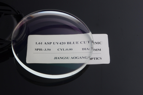 Semi Finished Blue Cut Lense Blanks For UV420 Protection 1.60 Index