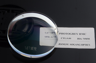 1.67 MR-7 ASP SPIN Photochromic HMC AR Photochromic Lens 