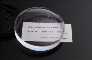 CR39 Multifocal Semi Finished Lens Blanks 1.499 Index Progressive AR Coating