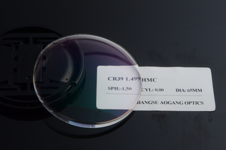 Ophthalmic Cr 39 Lenses Uv Protection 1.499 Single Vision Anti Reflection