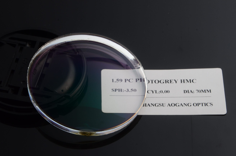 1.59 PC polycarbonate photochromic HMC EMI AR coating Plastic lenses