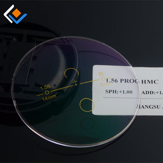 Wholesale 1.56 progressive hard multi coating 12/14mm short corridor optical lens multifocal lens